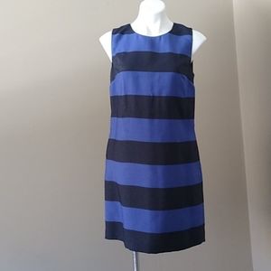 Banana Republic blue/black sheath dress 8 BNWT